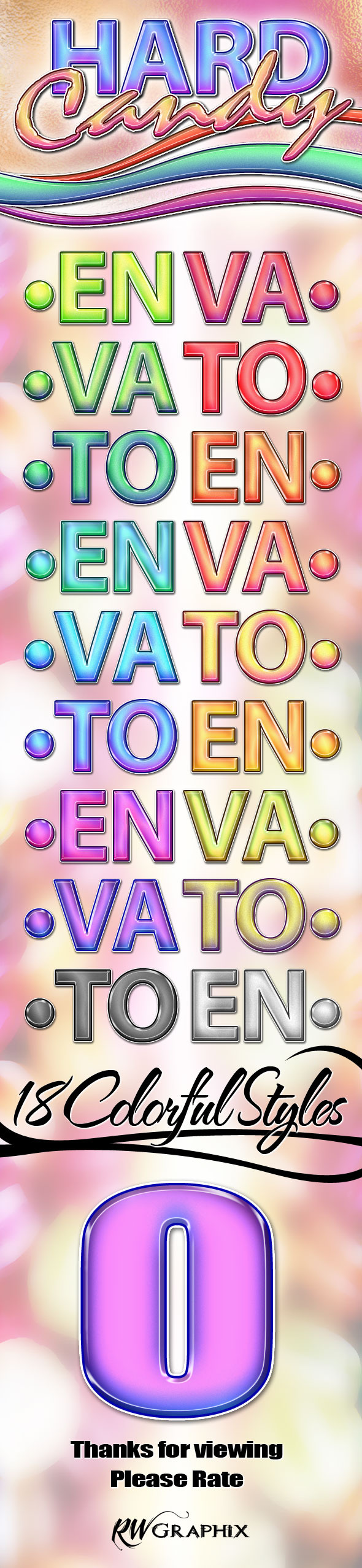 Hard Candy - Text Effects Styles
