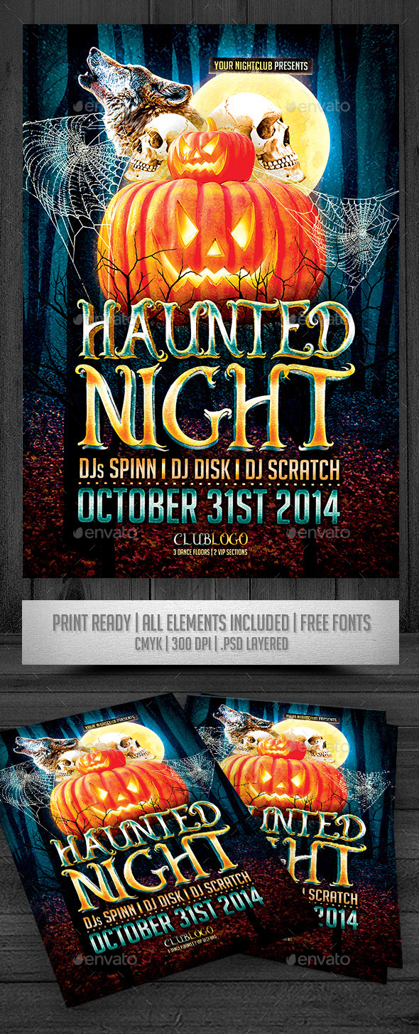 Haunted Nigh Flyer - Events Flyers