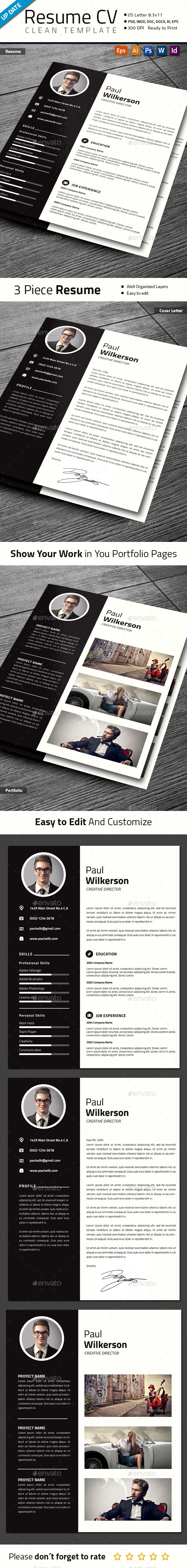 Modern And Profesional Resume Cv - Resumes Stationery