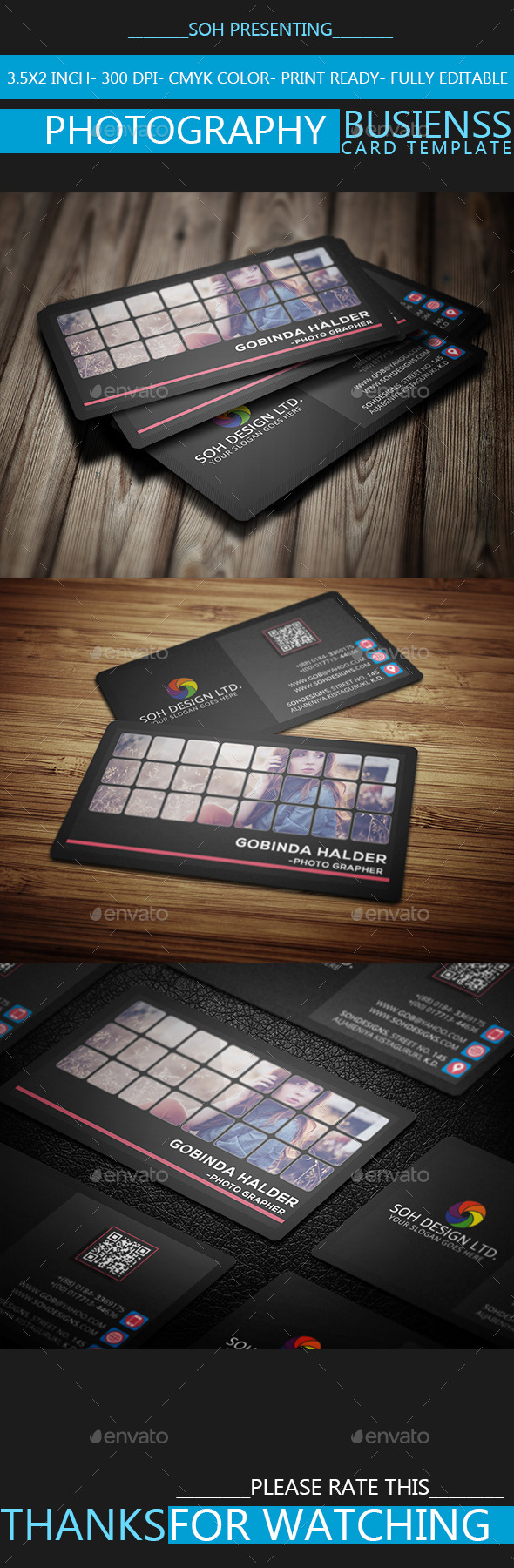 Photography Business Card Template - Business Cards Print Templates