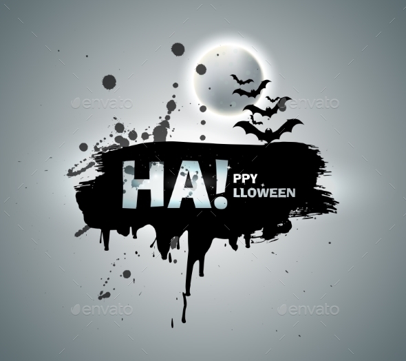 Bats are Flying on the Background of Moon - Halloween Seasons/Holidays