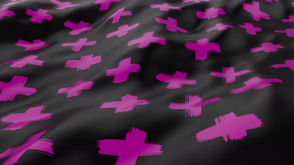 Pink pattern of crosses alt