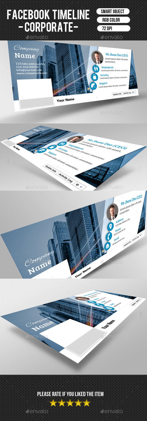 Corporate FacebookTimeline-V04 - Facebook Timeline Covers Social Media