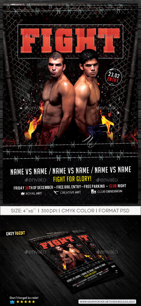 Flyer Fight Night - Sports Events