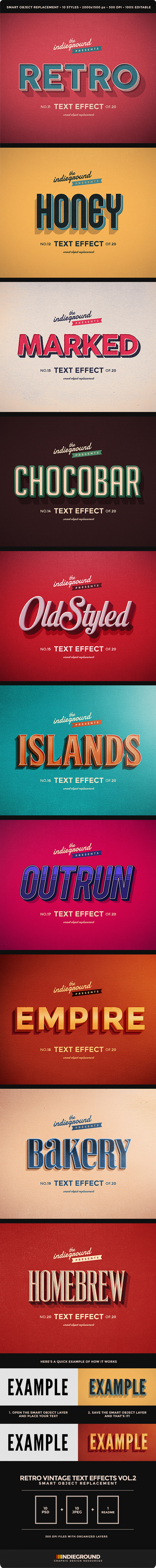 Retro Vintage Text Effects Vol. 2