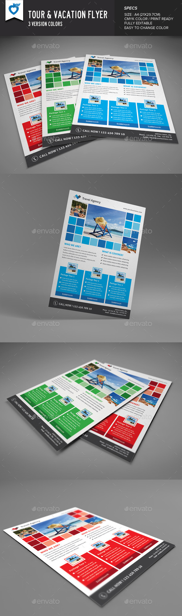 Travel & Vacation Flyer - Commerce Flyers