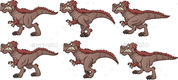 Walking T-Rex - Characters Vectors