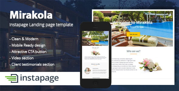 Mirakola - Instapage Landing page Template - Instapage Marketing
