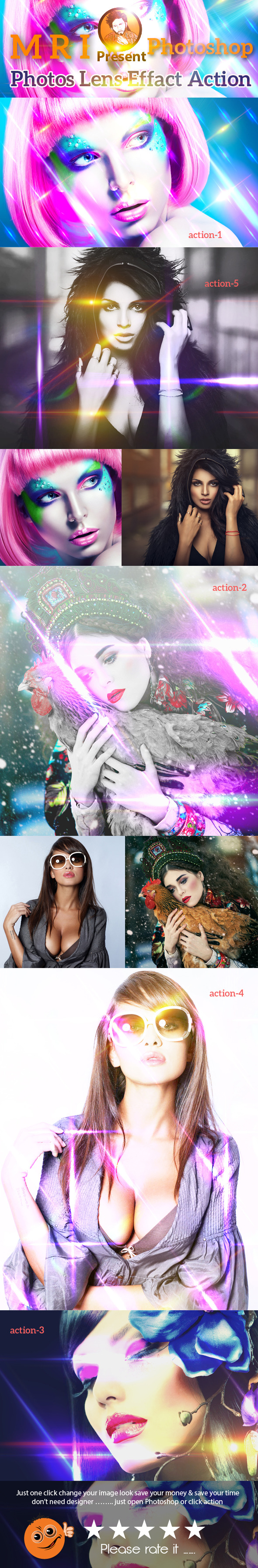 Photos Lens Effact Action - Actions Photoshop
