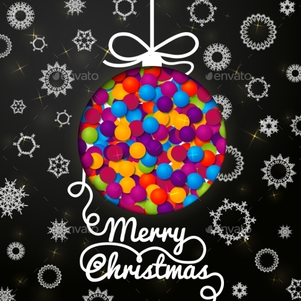 Merry Christmas with Snowflakes - Christmas Seasons/Holidays
