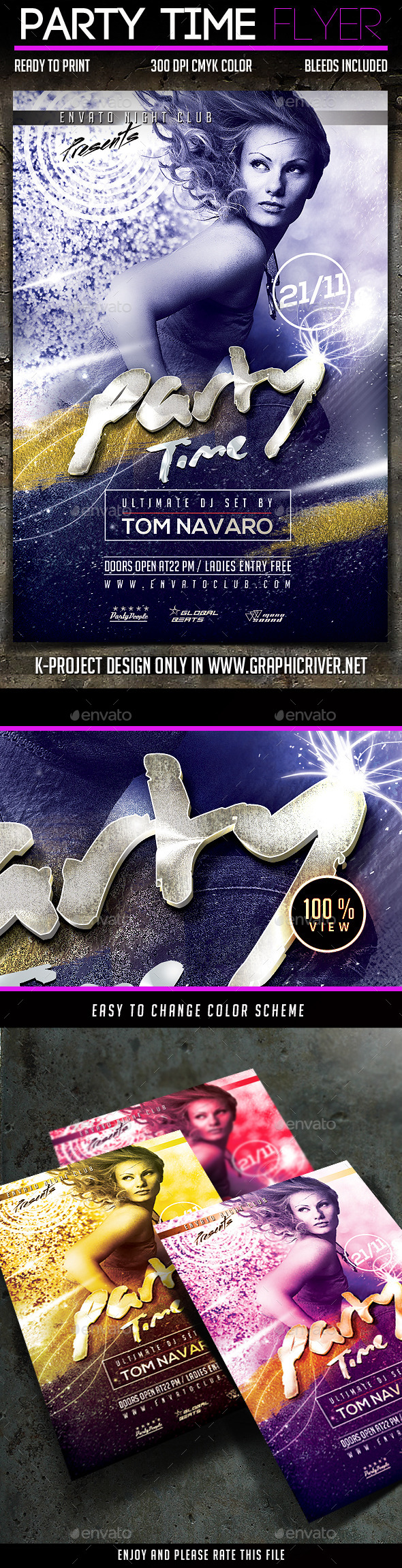 Party Time Flyer - Clubs & Parties Events