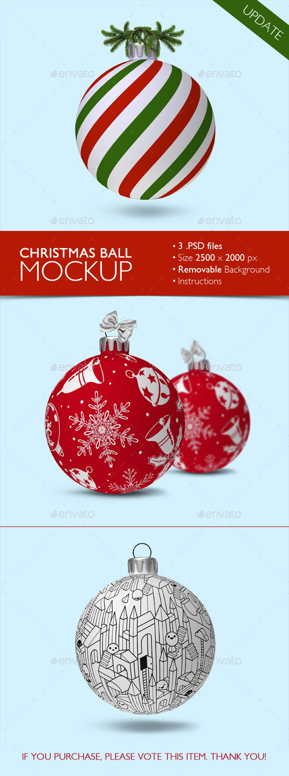 Christmas Ball Mockup - Miscellaneous Product Mock-Ups