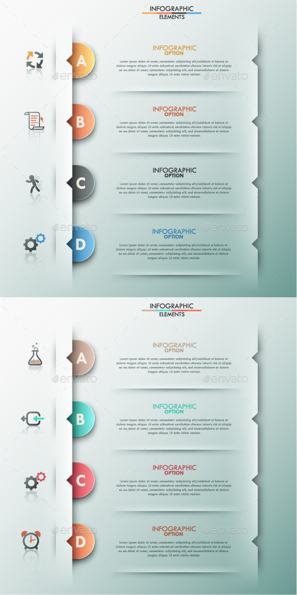 Modern Infographic Options Template (2 Items) - Infographics