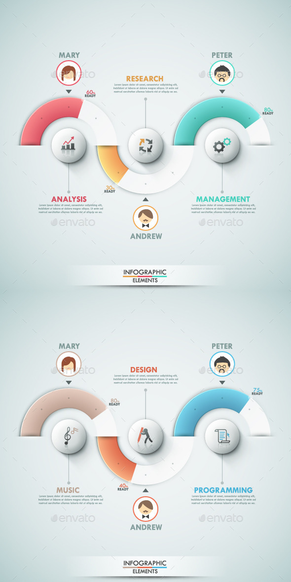 Modern Infographic Options Banner (2 Items) - Infographics