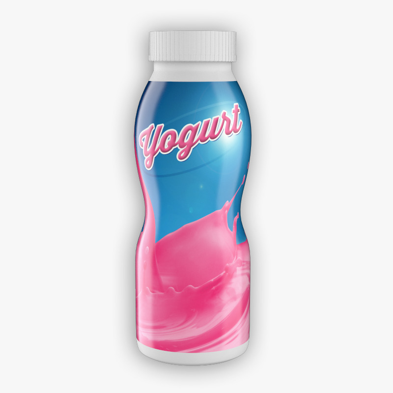 Bottle of Yogurt 185grs by LeanSaler 3DOcean