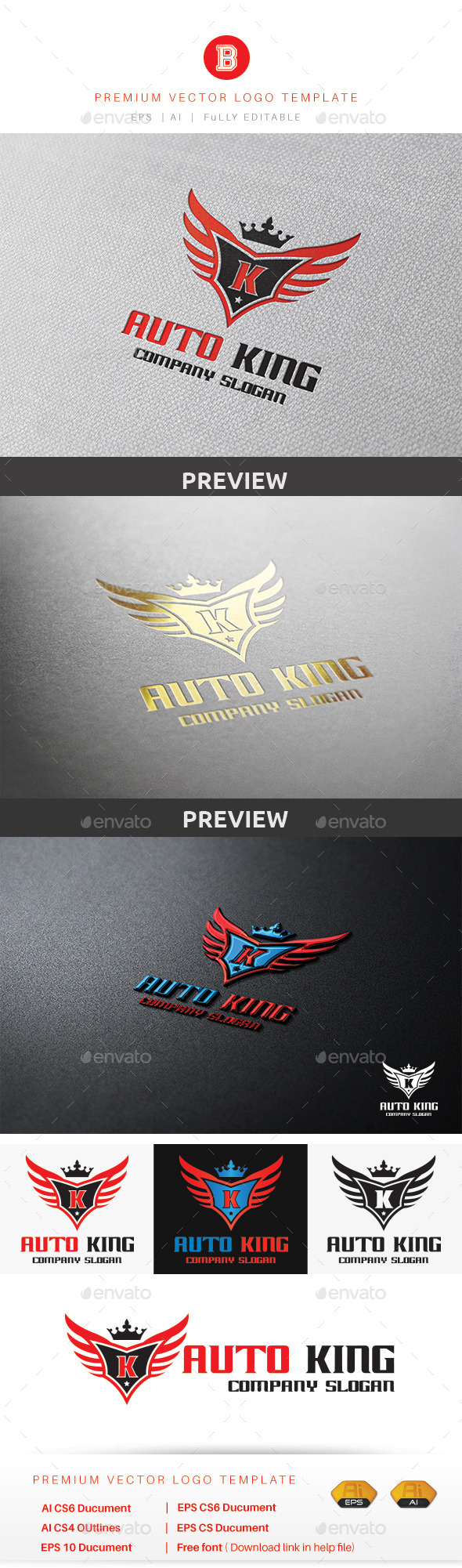 Auto King - Objects Logo Templates
