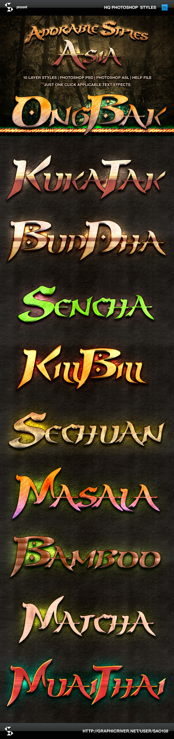 Adorable Asia Style Text Effects - Text Effects Styles