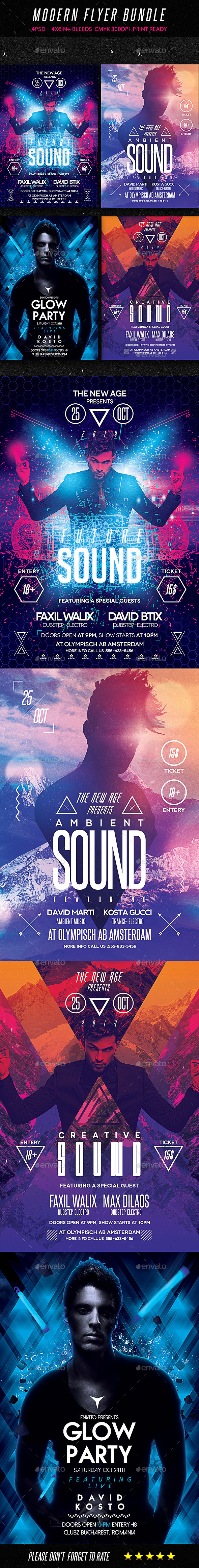 Modern Flyer Bundle - Clubs & Parties Events