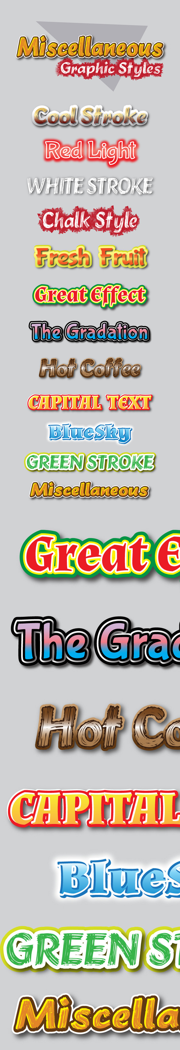 Miscellaneous Graphic Styles for Ai - Styles Illustrator