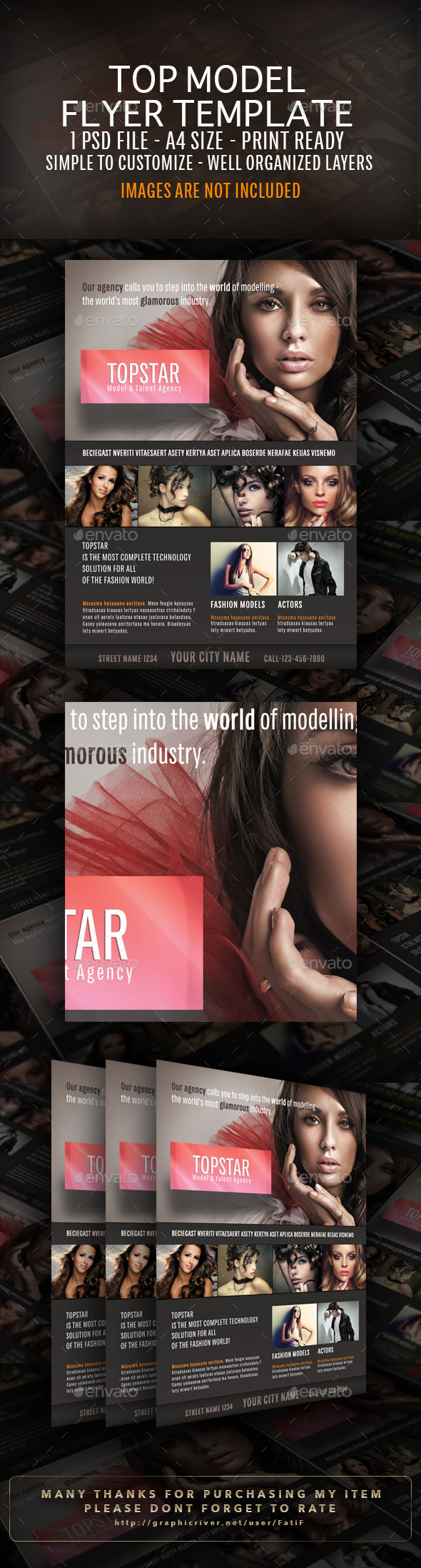 Top-Star-Model-Agency-Flyer-Template - Corporate Flyers