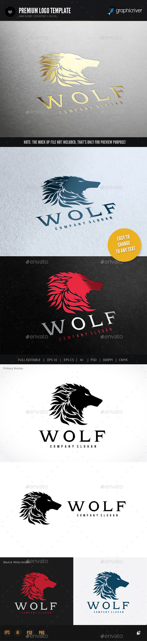 Wolf - Crests Logo Templates