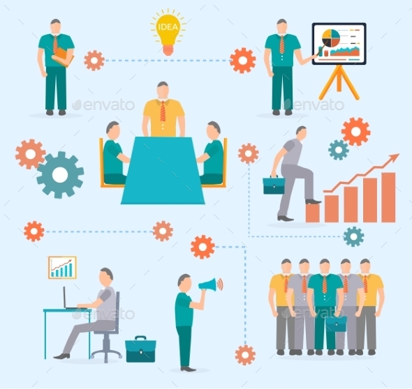Business Start Idea. Teamwork Concept - Concepts Business