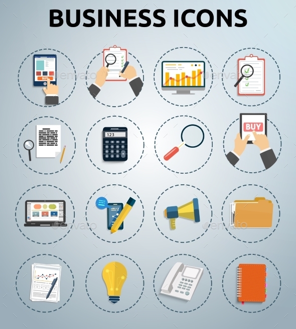 Set of Various Financial Service Items - Web Technology