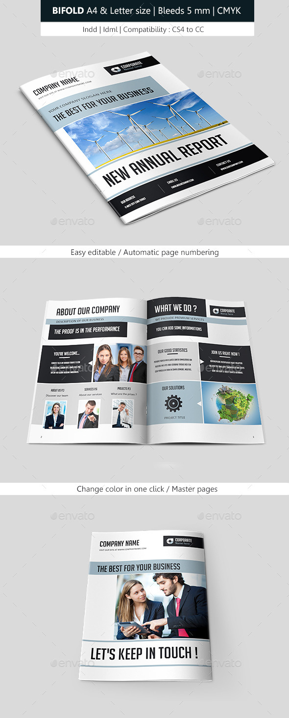 Bifold Business Brochure Template - Corporate Brochures