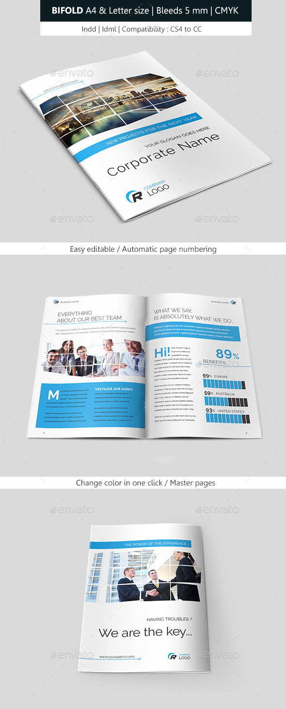 Business Brochure Template Bifold - Corporate Brochures
