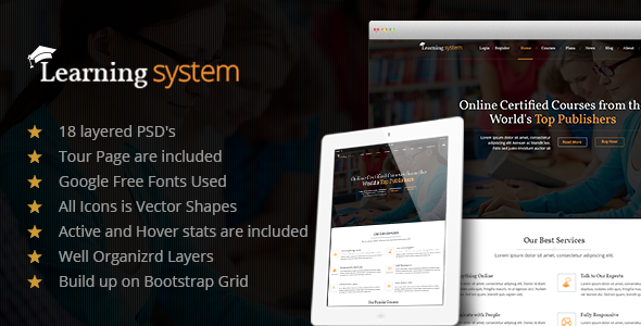 Learning System PSD - ThemeForest 7920650