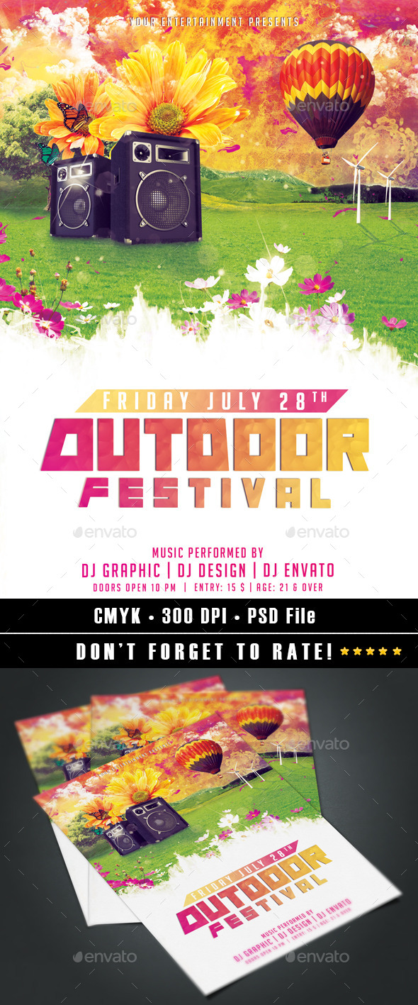 Outdoor Festival - Events Flyers