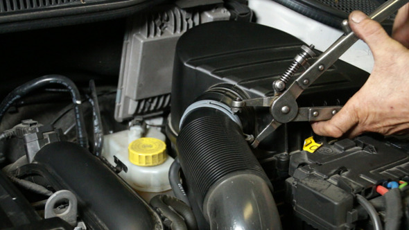 Car Repair Mechanic Mounting Automobile Air Filter alt