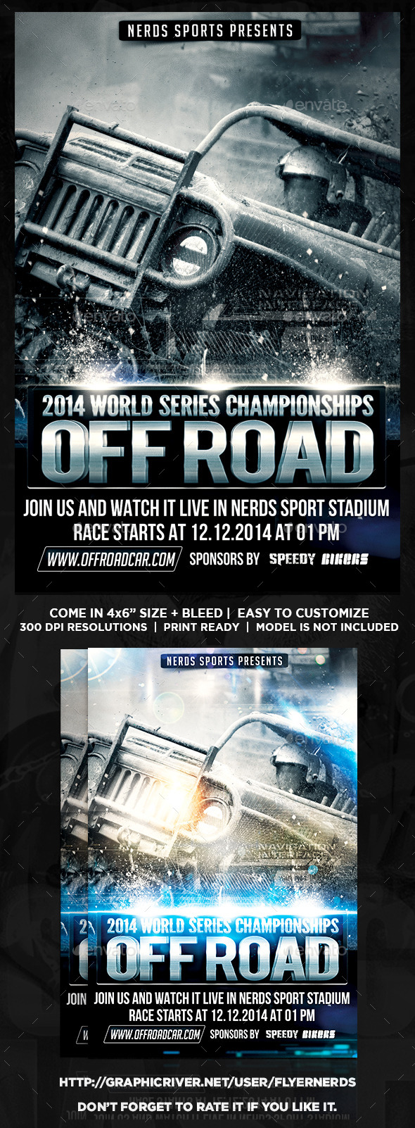 Car Off Road Competition Flyer - Sports Events