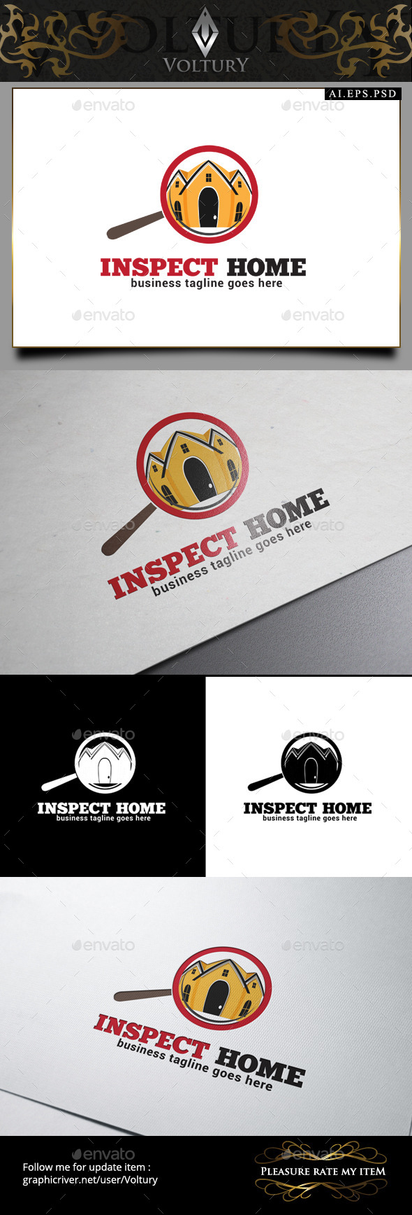Inspect Home Logo - Buildings Logo Templates