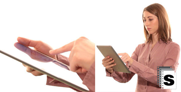 Businesswoman Using Tablet alt