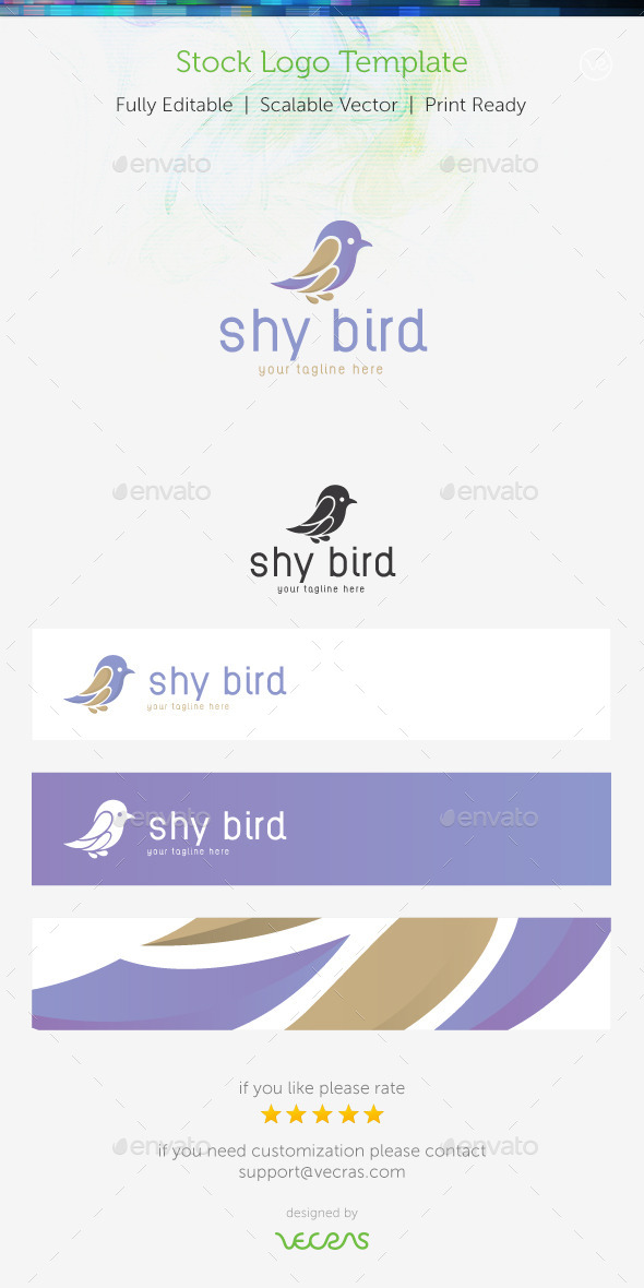 Sky Bird Stock Logo Template - Nature Logo Templates