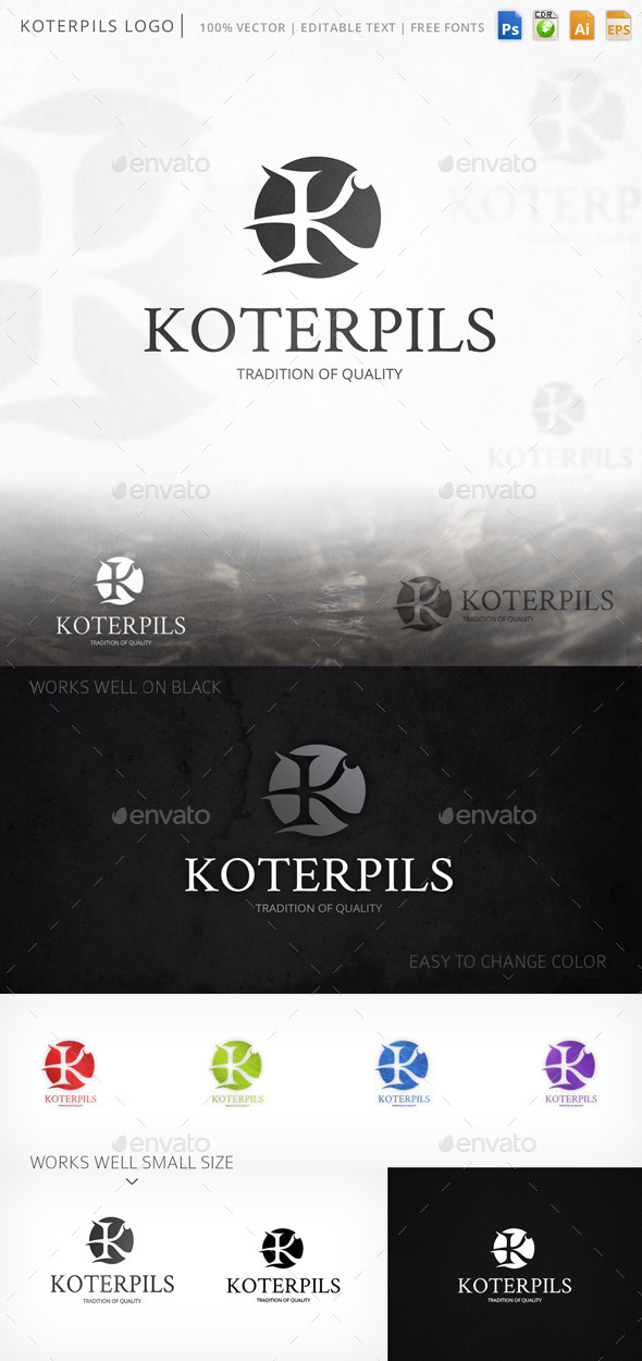 Koterpils Letter K Logo Template - Letters Logo Templates