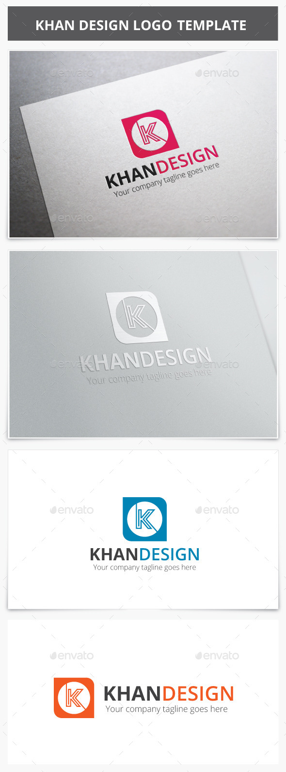 Khan Design Logo - Letters Logo Templates