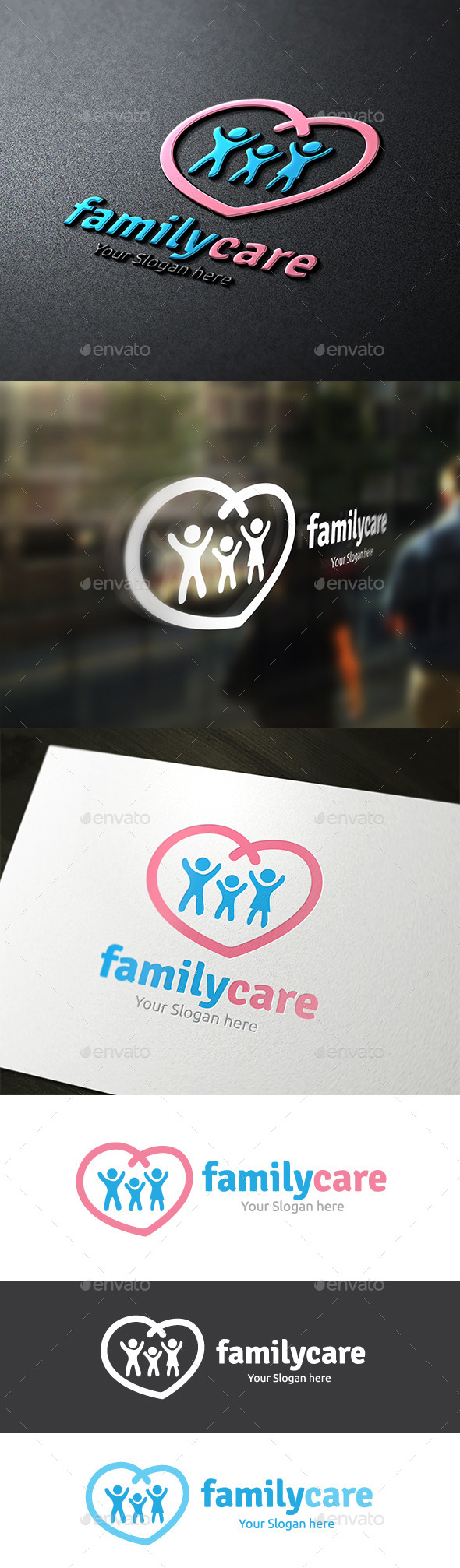Family Care - Humans Logo Templates