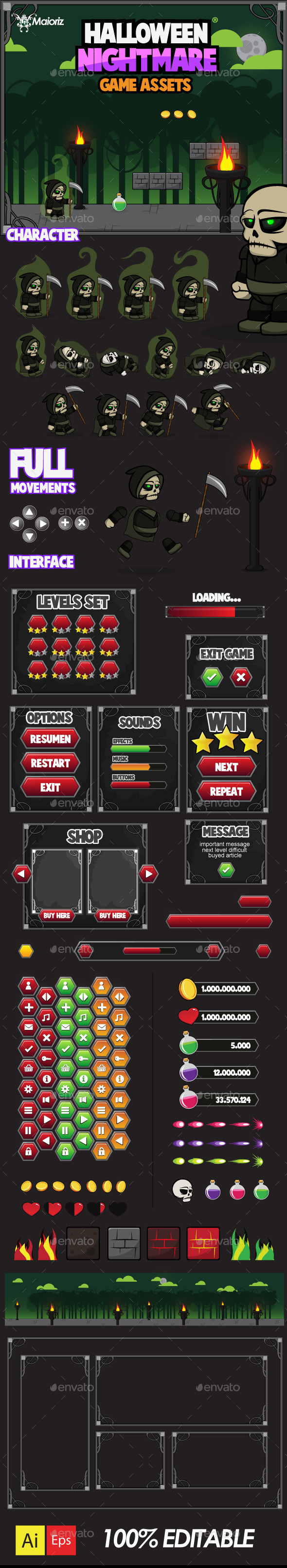 Nightmare Game Assets - Game Kits Game Assets