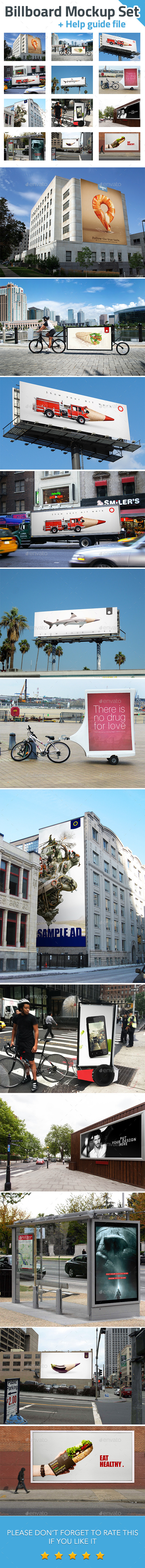 Billboard Mockup Set - Signage Print