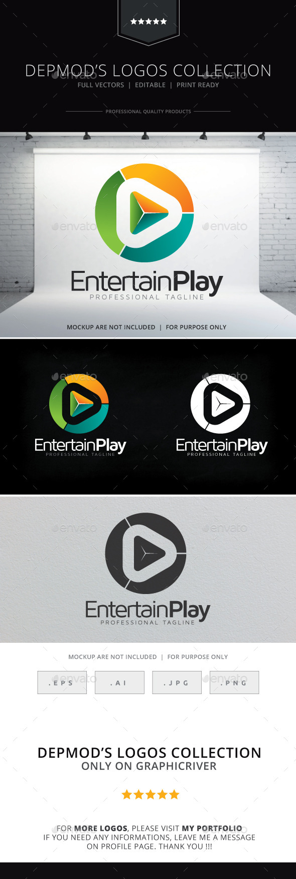 Entertain Play Logo - Symbols Logo Templates