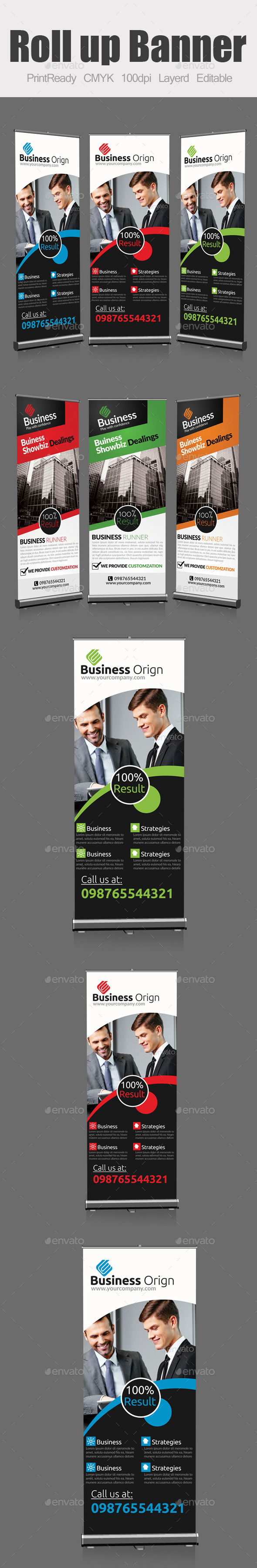 Roll Up Business Banners Bundle - Signage Print Templates