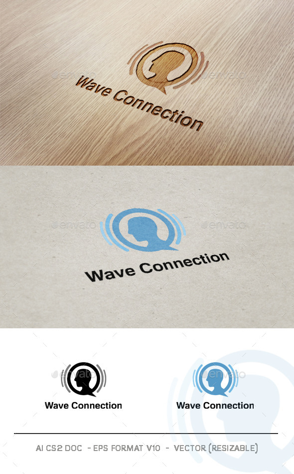Wave Connection - Humans Logo Templates