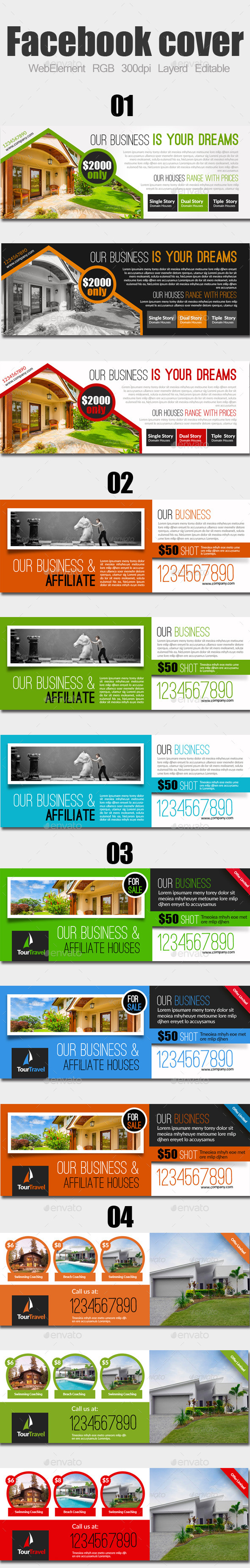 Real Estate Facebook Covers Bundle - Facebook Timeline Covers Social Media