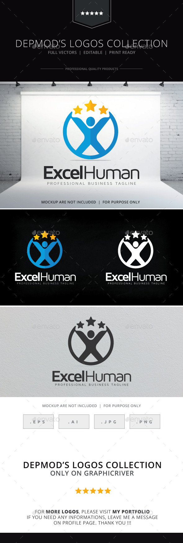 Excel Human Logo - Humans Logo Templates