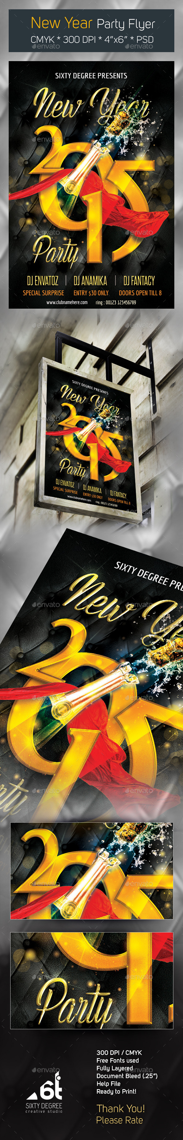 New Year Party Flyer - Clubs & Parties Events