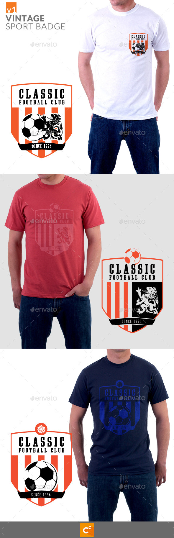 Vintage Sport Badge T-shirt - Sports & Teams T-Shirts