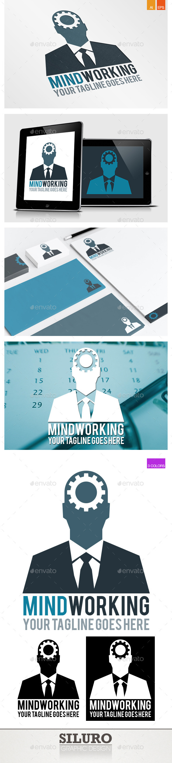 Mind Working Logo - Humans Logo Templates