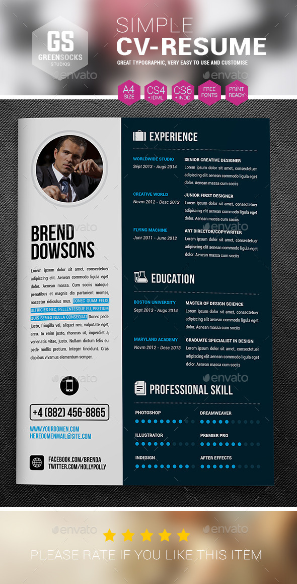 Simple Resume - Resumes Stationery